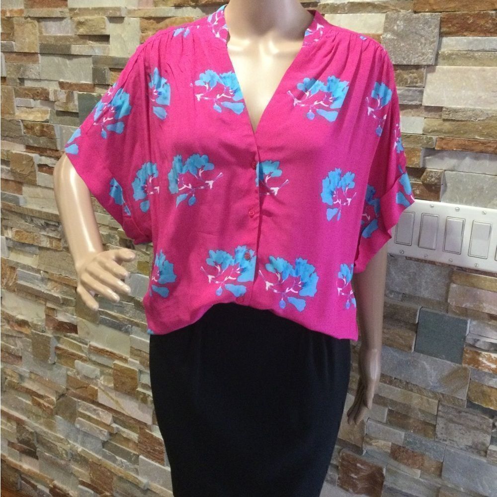 MAJE Clowers Floral print Button Down Blouse - Shirt